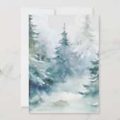 冬の雪sweet sixteen16歳の誕生日 招待状 (裏面)