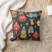 冬の雰囲気が溢れる綿枕 クッション (ブランケット)