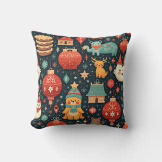 冬の雰囲気が溢れる綿枕 クッション