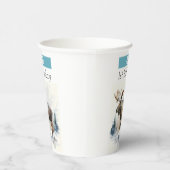 冬の雰囲気ムース – 1歳の誕生日 –  紙コップ (右)