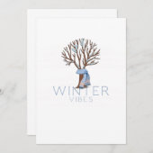 冬の雰囲気 招待状 (正面/裏面)