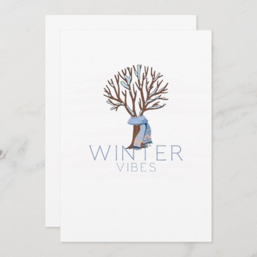 冬の雰囲気 招待状 (正面/裏面)