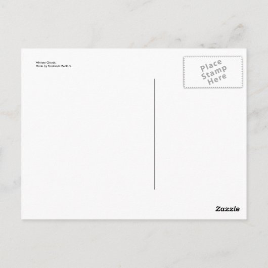 冬の雲 ポストカード (裏面)