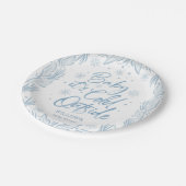 冬の霜のスノーフレーク赤ちゃんシャワーベビー寒い ペーパープレート (アングル)