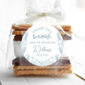 冬の霜のスノーフレーク赤ちゃんシャワーベビー寒い ラウンドシール