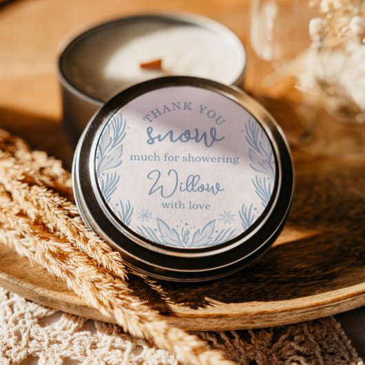 冬の霜のスノーフレーク赤ちゃんシャワーベビー寒い ラウンドシール