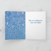 冬の霜のホリデーカード – 中にはあたたかなメッセージ シーズンカード (内部)