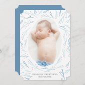 冬の霜の休日のフォトカード シーズンカード (正面/裏面)