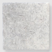 冬の霜の氷結晶の石コースター ストーンコースター (正面)