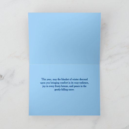 冬の霜の降りたクリスマスカード シーズンカード (内部)