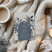 冬の霜の降りたフローラアーチ結婚式招待状 招待状