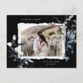 冬の霜の降りたフローラ日付はがきを保存 ポストカード (正面)