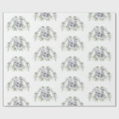 冬の霜の降りたワンダーランドの動物の赤ちゃんシャワー ラッピングペーパー (フラット)