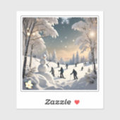 冬の霜の降りた朝 シール (シート)