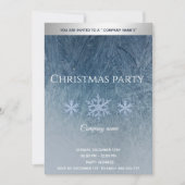 冬の霜の雪の企業の結晶パーティー 招待状 (正面)