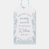 冬の霜の雪の花 赤ちゃんのシャワー ベイビー 寒い ギフトタグ (正面)