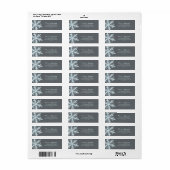 冬の霜の雪 |差出人住所 ラベル (フルシート)