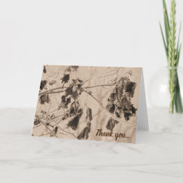 冬の霜オン離れズセピア サンキューカード