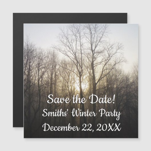 冬の霧サンライズ自然写真 (正面/裏面)