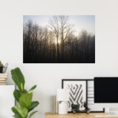 冬の霧サンライズ自然写真 ポスター (ホームオフィス)