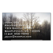 冬の霧サンライズ自然写真 マグネット名刺 (正面)