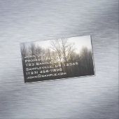 冬の霧サンライズ自然写真 マグネット名刺 (インサイチュ)