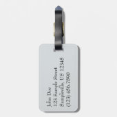 冬の霧サンライズ自然写真 ラゲッジタグ (裏面縦)