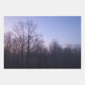 冬の霧サンライズ自然写真 ラッピングペーパーシート (正面3)