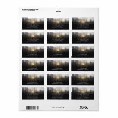 冬の霧サンライズ自然写真 ラベル (フルシート)