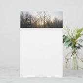 冬の霧サンライズ自然写真 便箋 (スタンド正面)