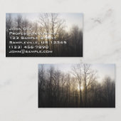 冬の霧サンライズ自然写真 名刺 (正面/裏面)