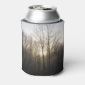 冬の霧サンライズ自然写真 缶クーラー (缶裏面)