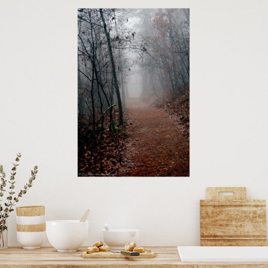 冬の霧 – トレイルのポスターに終わりがない ポスター (キッチン)