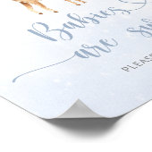 冬の青ああ鹿のベビーは甘い ポスター (角)