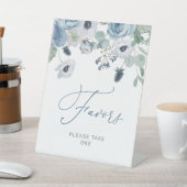 冬の青いバラ花シャワーの好意サイン 台座サイン (インサイチュ)