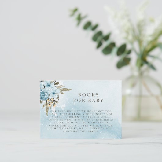 冬の青いフローラのベビーエンクロージャカード エンクロージャーカード (スタンド正面)