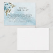 冬の青いフローラのベビーエンクロージャカード エンクロージャーカード (正面/裏面)