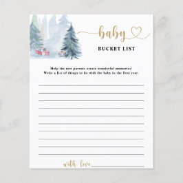 冬の青い森のベビーバケットリストゲーム