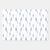 冬の青い水の色ギフトラップセット ラッピングペーパーシート (正面3)