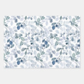 冬の青い水の色ギフトラップセット ラッピングペーパーシート (正面3)