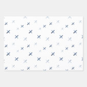 冬の青い水の色ギフトラップセット ラッピングペーパーシート (正面3)