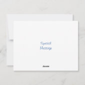 冬の青い水色の松の木 シーズンカード (裏面)