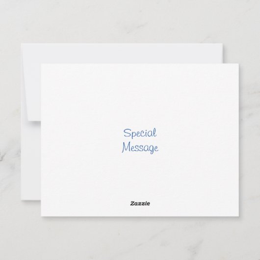 冬の青い水色の松の木 シーズンカード (裏面)