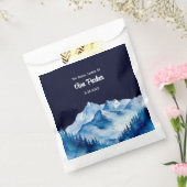 冬の青い空 白い雪に覆われた山々 ブライダルシャワー フェイバーバッグ (封をした状態)