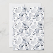 冬の青い葉の写真メリークリスマスカード シーズンカード (裏面)