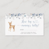 冬の青い銀の鹿どのぐらい大きいmommys腹 エンクロージャーカード (正面)