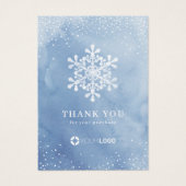 冬の青い雪のクリスマスクリスマスインサート (正面)