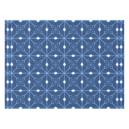 冬の青と氷のテーブルクロス テーブルクロス (正面(横))