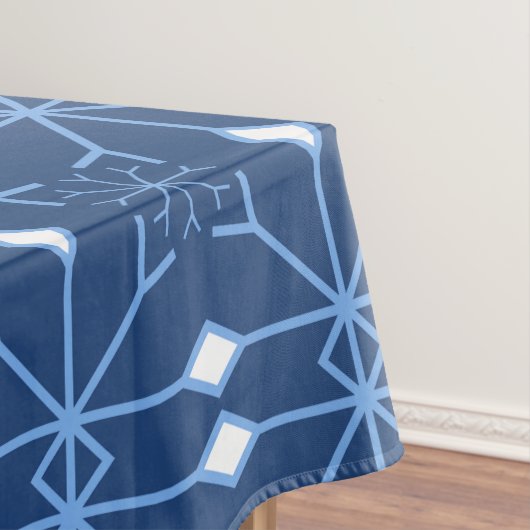 冬の青と氷のテーブルクロス テーブルクロス (インサイチュ)