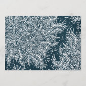 冬の青と氷の白のクリスマスボタニカルフォト シーズンカード (裏面)